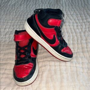 Nike Court Borough Mid 2 Little Kids' red/black sneakers | 12